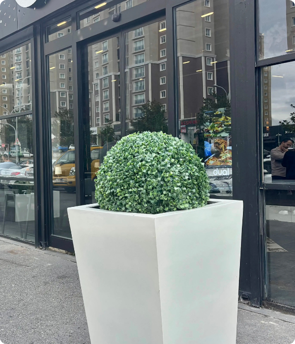 2 Meridyen Premium Yapay Ağaç – Fiberglass Karekonik Saksı Dekoratif Bitki 130 cm - Görsel 5