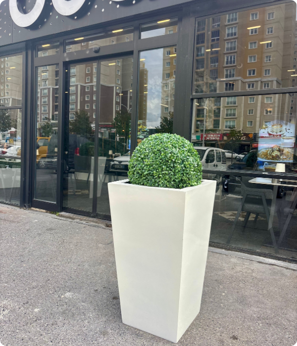 4 Meridyen Premium Yapay Ağaç – Fiberglass Karekonik Saksı Dekoratif Bitki 130 cm - Görsel 3