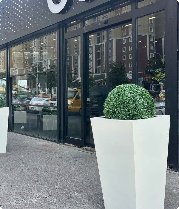 7 Meridyen Premium Yapay Ağaç – Fiberglass Karekonik Saksı Dekoratif Bitki 130 cm - Görsel 4