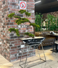 Simya Premium Mermer Saksılı Yapay Ağaç – Bonsai Dekoratif Bitki 160 cm - Görsel 4